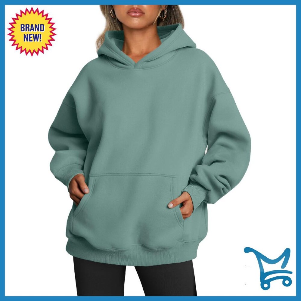 Oversized Fleece Hoodie Women's Winter Pullover Sweatshirt With Pocket